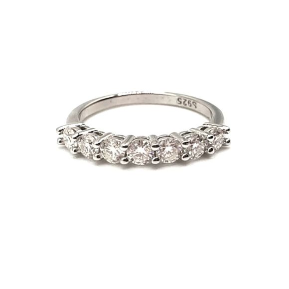 Jamie Rose Jewelry Jewelry - Semi-Eternity Moissanite Anniversary Wedding Band Ring